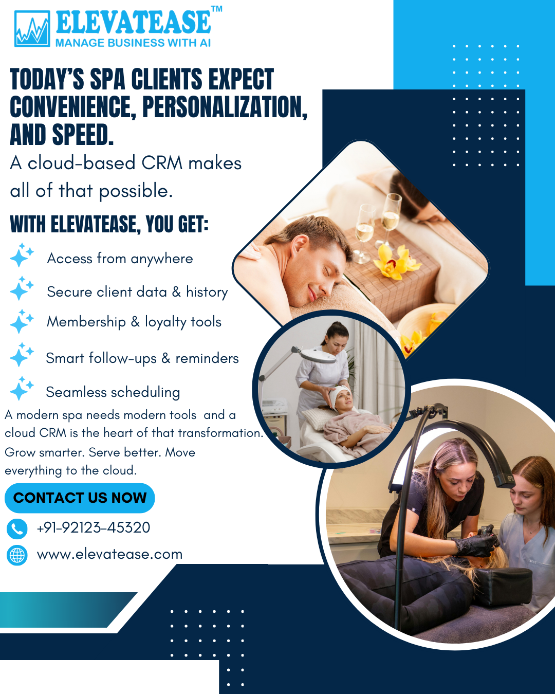 Icon graphic illustrating the key advantages of cloud-based software: Scalable, User-Friendly Interface, Cloud-Based Convenience, and Enhanced Security.