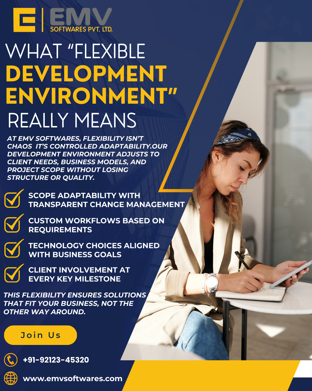 A diverse team of developers collaborating around a table in a flexible, modern workspace.