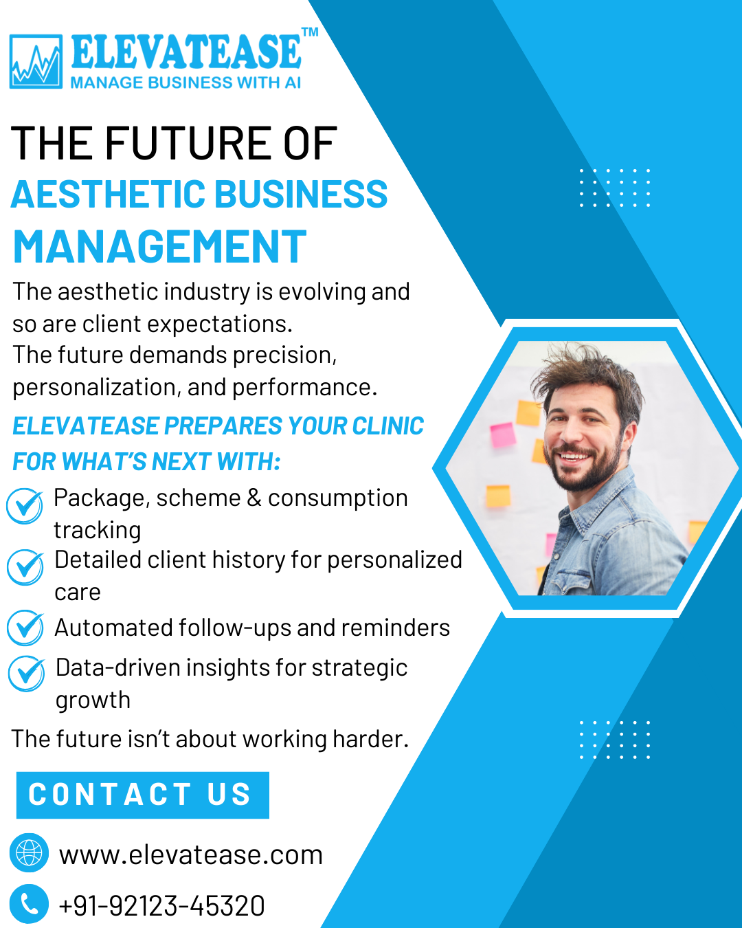 A futuristic clinical setting where staff use advanced AI-driven tablets to manage patient treatments and clinic flow.