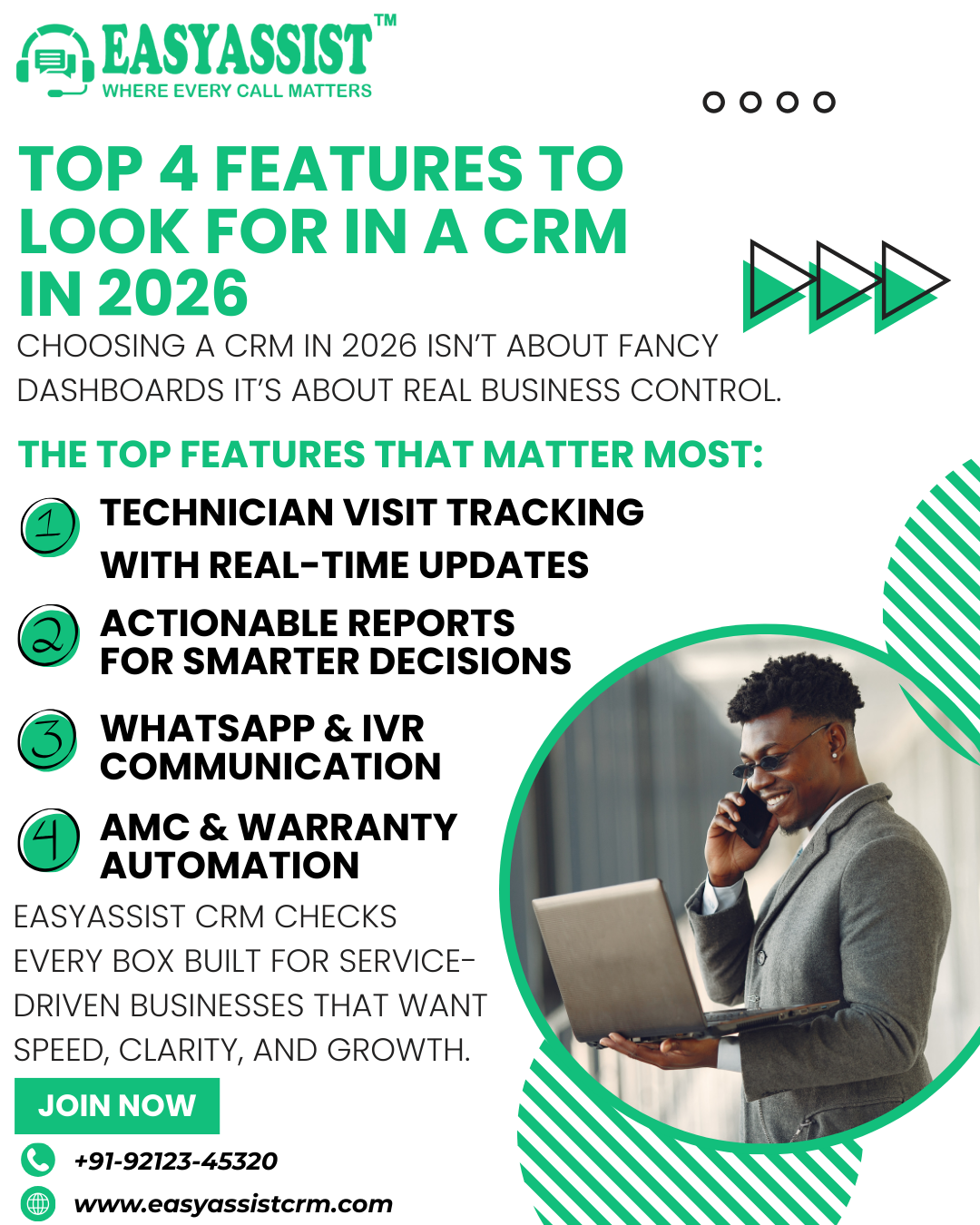 A high-tech business dashboard showing real-time service tracking, automated warranty alerts, and integrated communication tools.